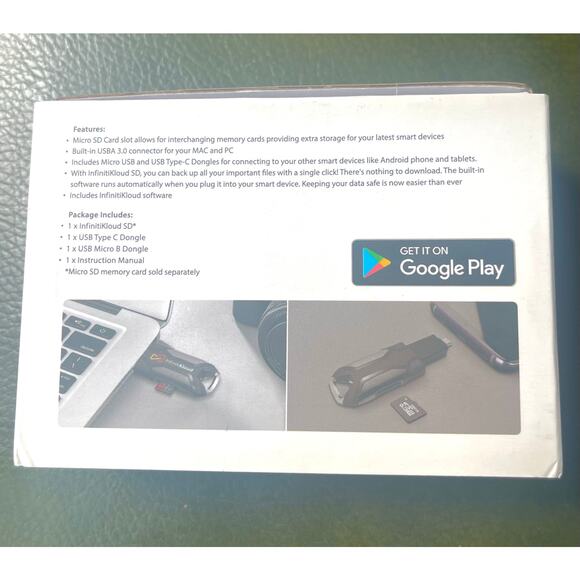 USB Flash Drive Stick InfinitiKloud SD Backup Solution Device For PC/MAC/Android - Picture 4 of 6